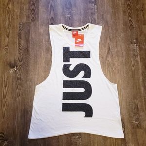 NIKE JUST DO IT SIGNAL MUSCLE TANK WHITE SMALL